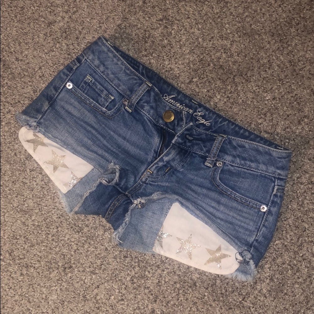 Jean Shorts with silver stars
